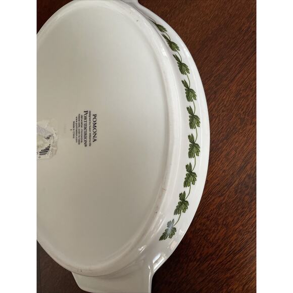 Portmeirion Pomona Hoary Morning Apple 10.25” Oval Baking Serving Dish Handles - Picture 5 of 7
